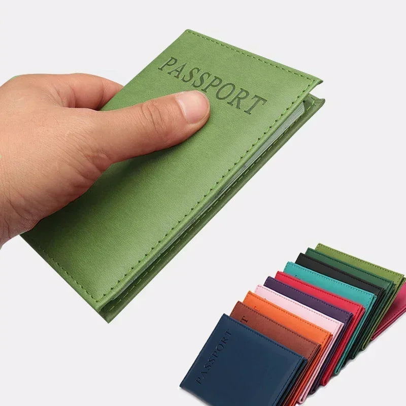 1 PC Fashion New PU Women Passport Holder Case Couple Models Girls Travel Passport Cover Unisex Card Case Man Card Holder Wallet