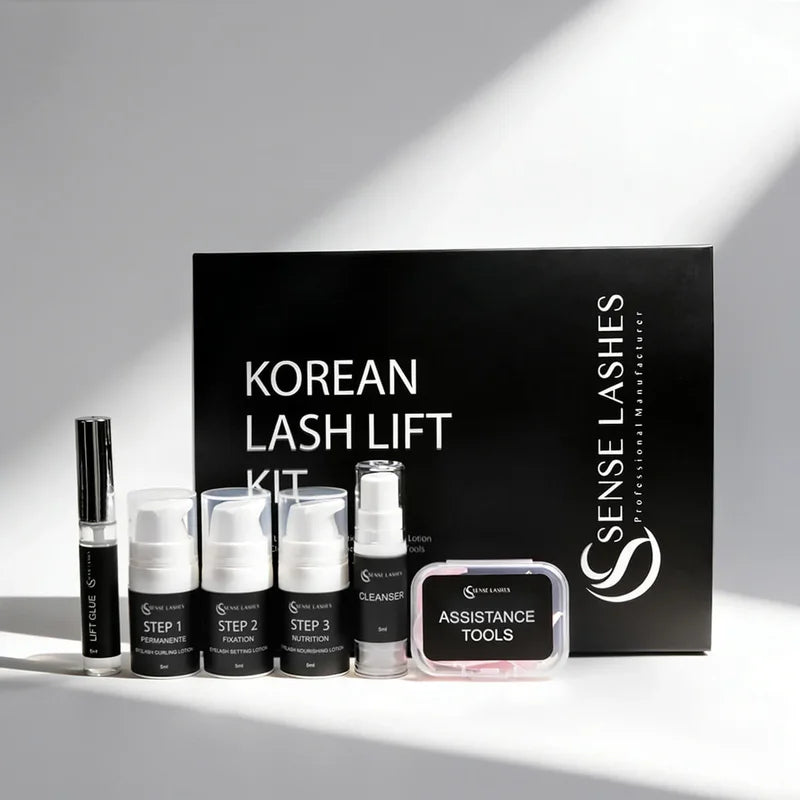 SENSE LASHES Korean Lash Lift Pro Kit Professional Eyelash Perm Kit for Salon & Home Use Lifting Eyelashes Lasting 6-8 Weeks