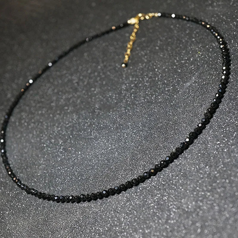 Fashion Brand Simple Black Beads Short Necklace Female Jewelry Women Choker Necklaces Bijoux Femme Ladies Party Necklace 2024