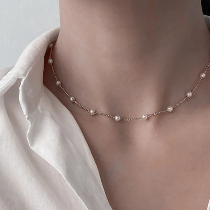 2PCS 925 Sterling Silver Heart Angel Wings Pendant Choker Necklaces for Woman Girls Party Jewelry Accessories Jewellery Women