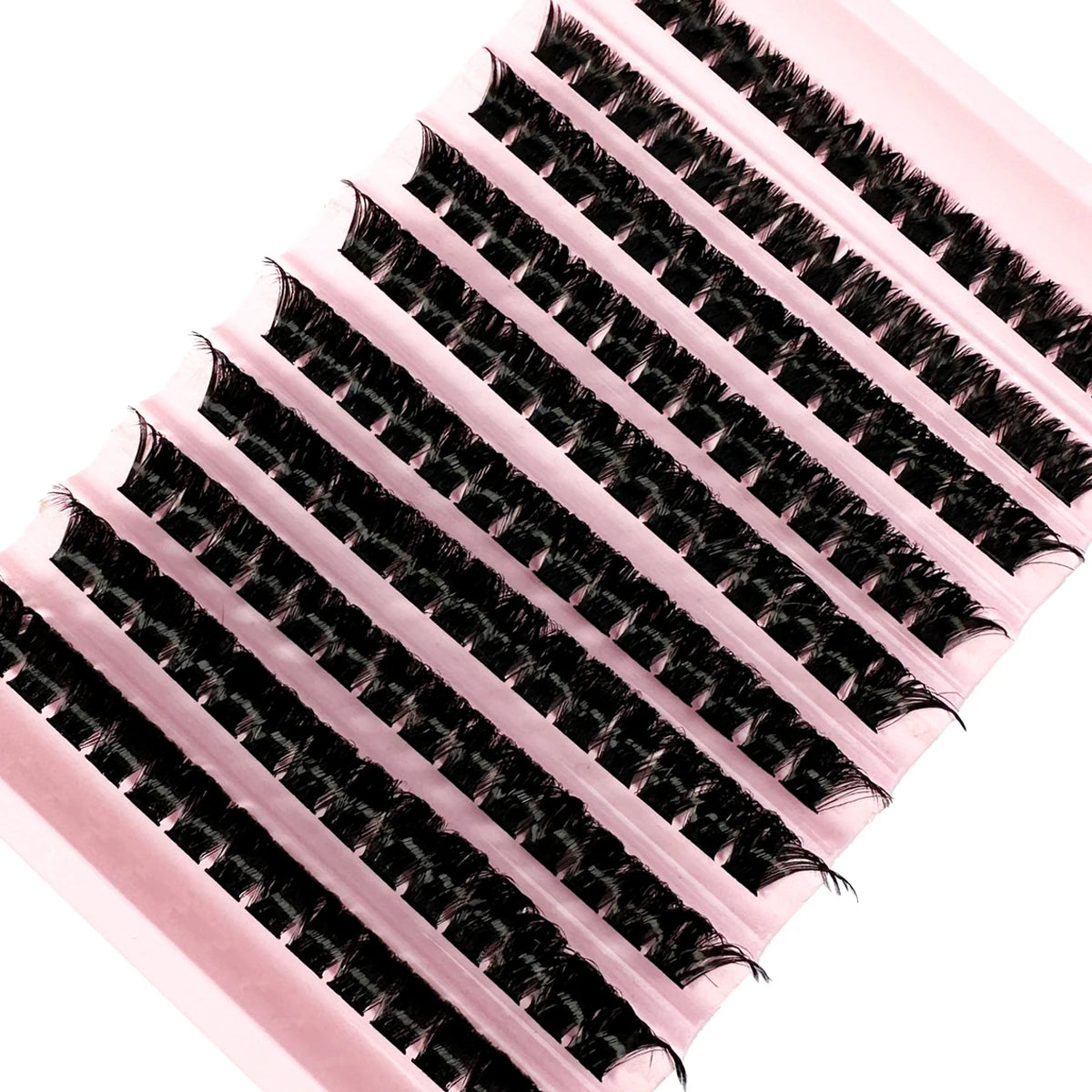 160D Individual Lash Extensions, 10 Rows Natural Faux Mink Cluster Lashes for Makeup, Soft Lightweight Eyelash Extensions