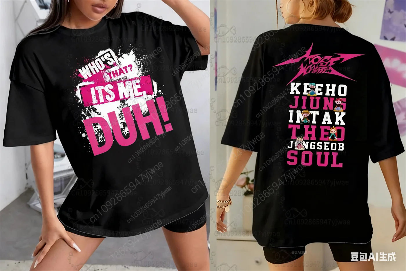 P1Harmony 2025 Tour Shirt Fan Gift Double sided Printed Tee Summer Women's Loose Breathable Cotton Short Sleeve Women's T-shirt