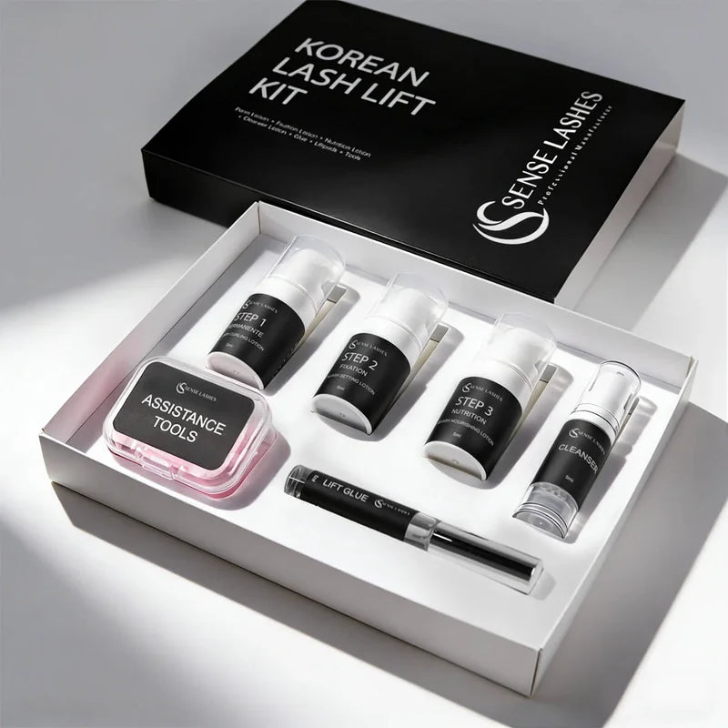 SENSE LASHES Korean Lash Lift Pro Kit Professional Eyelash Perm Kit for Salon & Home Use Lifting Eyelashes Lasting 6-8 Weeks