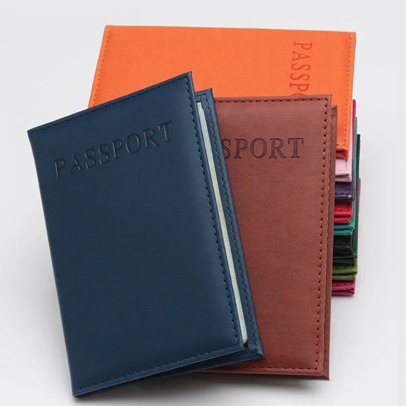 1 PC Fashion New PU Women Passport Holder Case Couple Models Girls Travel Passport Cover Unisex Card Case Man Card Holder Wallet