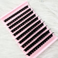 160D Individual Lash Extensions, 10 Rows Natural Faux Mink Cluster Lashes for Makeup, Soft Lightweight Eyelash Extensions