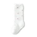 Baby Girls Knee High Socks Flower Cotton Children Kids School Uniform Socks Spring Autumn Winter Long Socks Sweet Princess Style