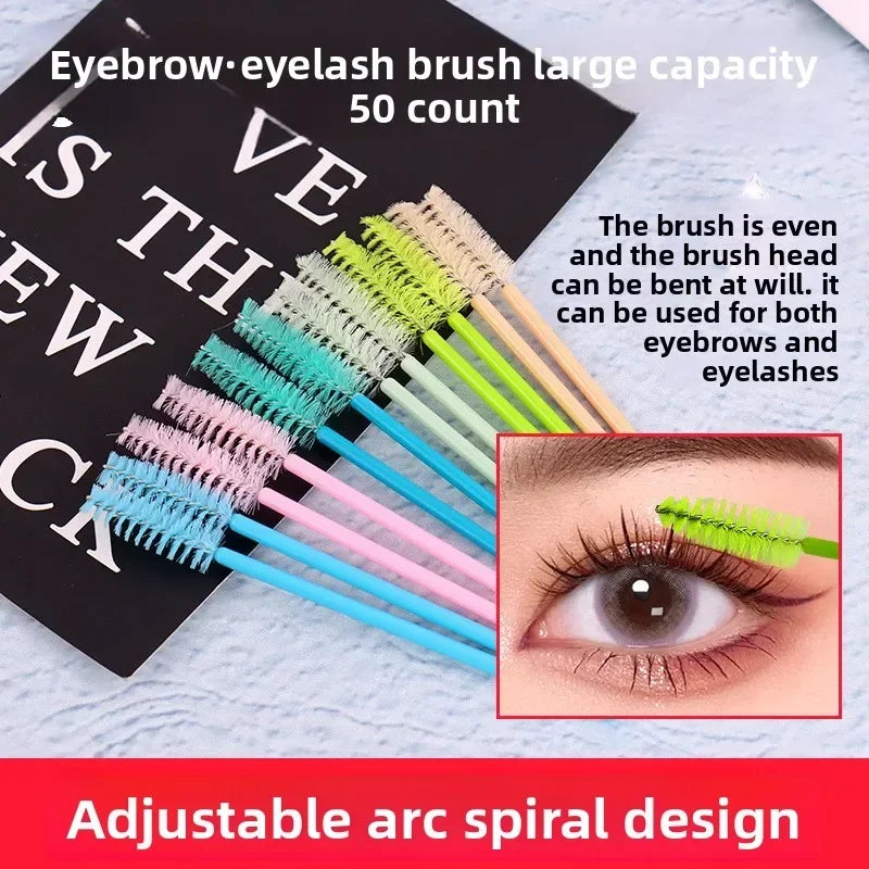 50Pcs Eyelash Brushes Makeup Brushes Disposable Mascara Wands Applicator Spoolers Eye Lashes Cosmetic Brush Lash Extension Tool