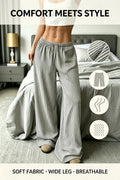 Striped trousers loose straight casual pants new Joker home pants women's four-season pants can be worn outside.
