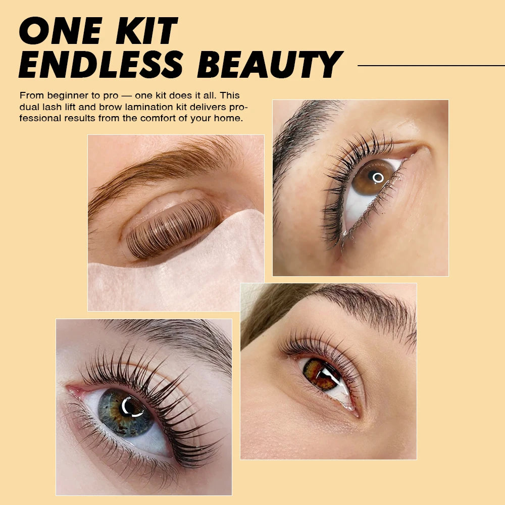 Gollee Eyelash Perm Curler 15 Minutes Lashes Brow Lamination Kit Lasting 4-6 Weeks Eyelashes Lifting Perm Enhancer Salon Beauty