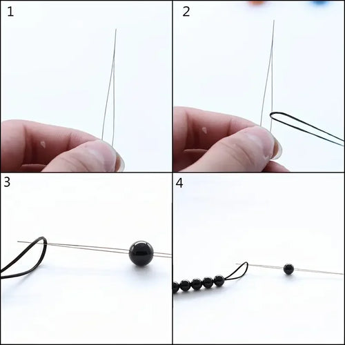 A Box Of 10 Open Needles Two Of Each Of Five Sizes Open Needles + Beading Needles DIY Handmade Beading Tool Jewelry Accessories