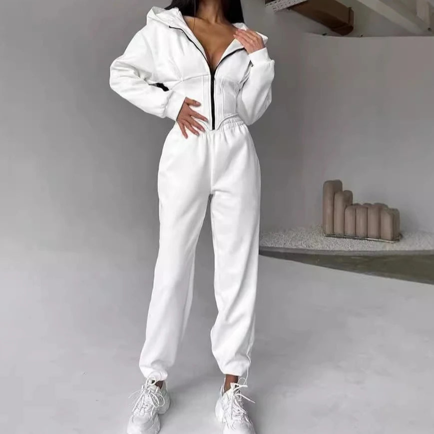 Hoodies Two Piece Sets Women Pant Set Tracksuit Sport Jogger Y2k Sweatshirts Autumn Elastic Waist Streetwear Pants Matching Sets