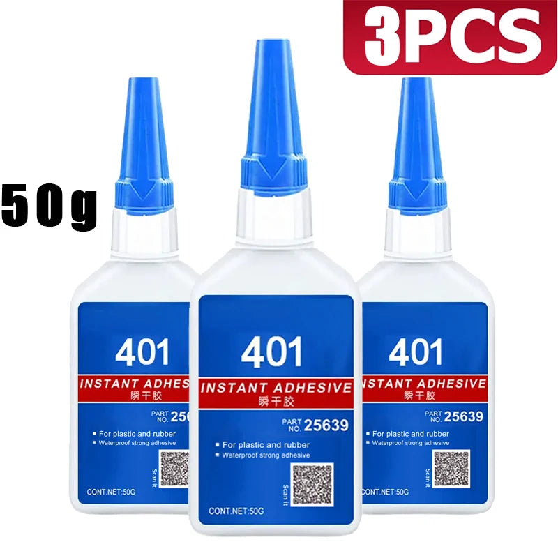JXVX 20ml 401/406 Instant Strong Super Glue Universal Superglue Mighty Instant Glue for Resin Ceramic Metal Glass Fast Dry