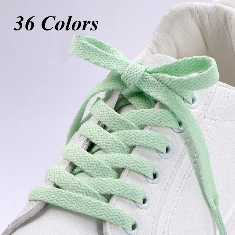 1Pair Flat Shoelaces Classic Quality Rope Laces Solid Casual Sneakers Shoelace Shoe Accessories 100/120/140/160/180CM