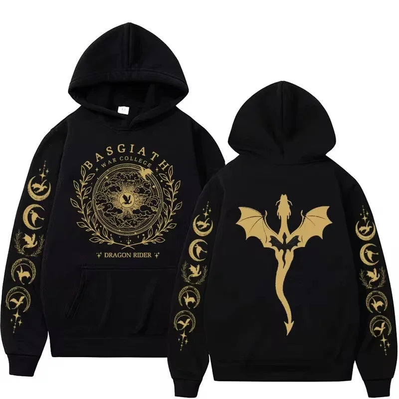 2026Fall Winter Fashion Trends Fourth Wing Graphic Hoodies Men's Long Sleeve Sweatshirts Hoodies Streetwear