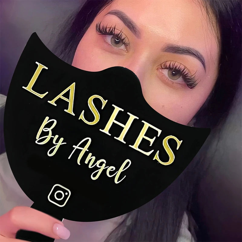 Handheld Eyelash Extension Prop Eyelash Technicians Social Media Face Photo Props Personalised Beauty Salon Display Tools