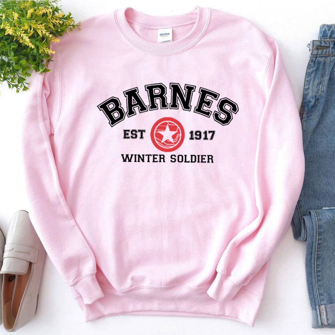 2025 Vintage Bucky Barnes Sweatshirt Barnes 1917 Hoodies Sebastian Stan Pullover Superhero Inspired Unisex Crewneck Sweatshirts
