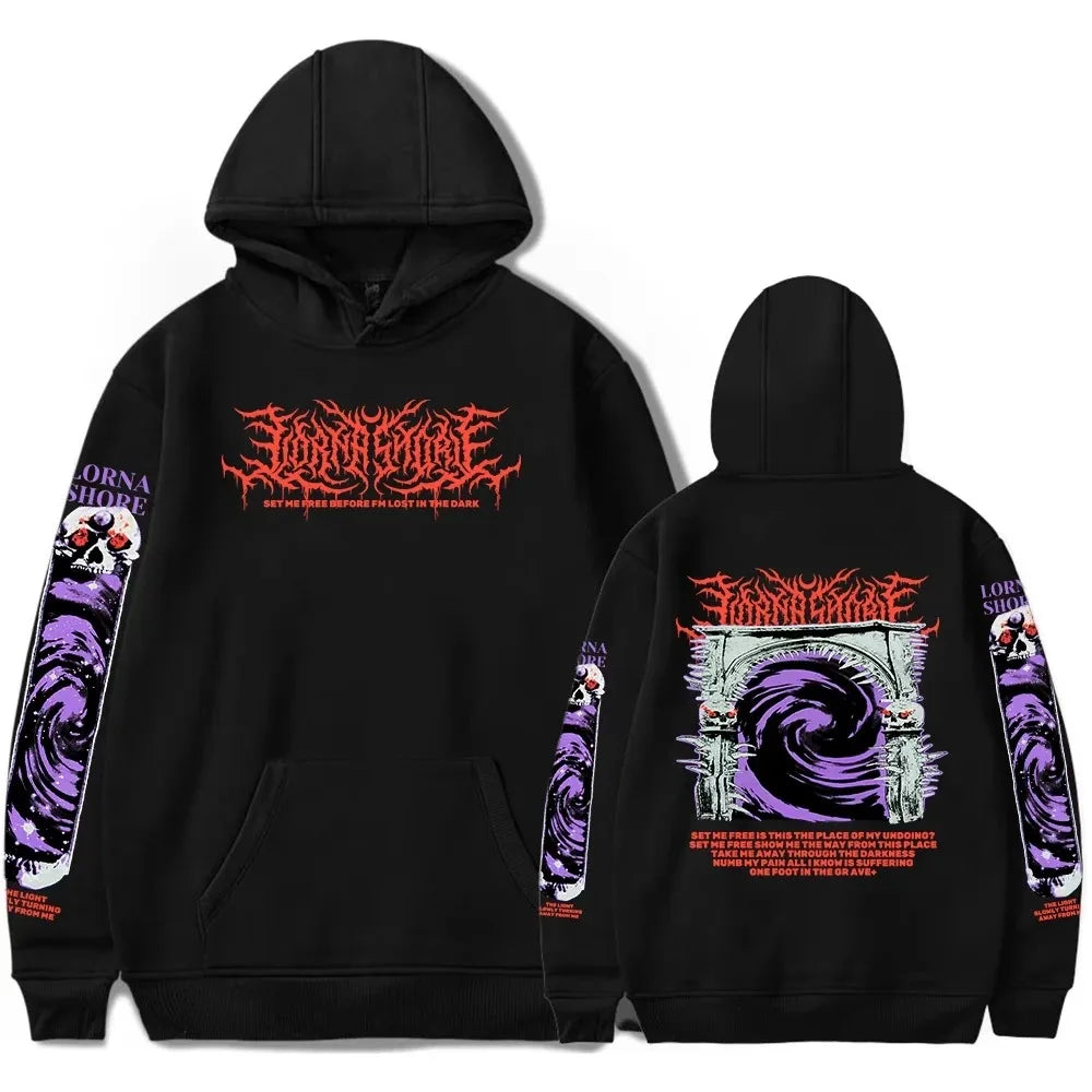 Symphonic Dead Core Band Lorna Shore Album Graphic Print Pullover Men Women Loose Casual Hoodie New Fashion Oversized Sweatshirt