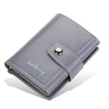 Personalized Men's Aluminum Card Holder - RFID Blocking PU Leather Wallet - Engraved Name for Credit/Bank Cards & ID Protection