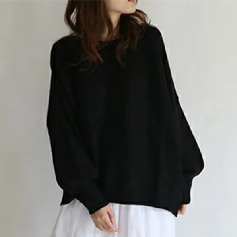 OCEANLOVE Hoodie Japan Style Back Bandage Loose Autumn Winter Sweatshirts Elegant Solid Casual All Match Women Hoodies