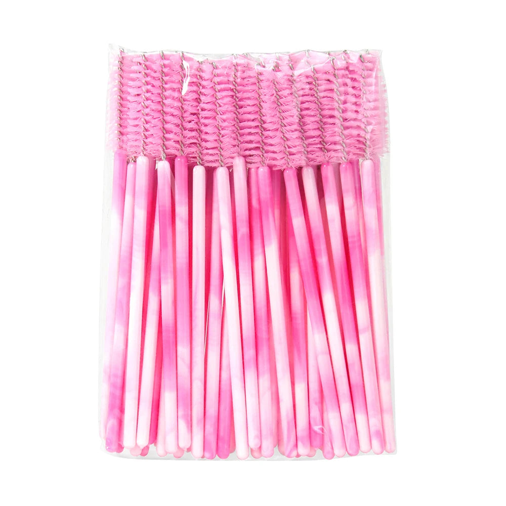 GLAMLASH 50PCS Disposable Eyelash Brushes Lashes Extension Eyebrow Brush Mascara Wands Applicator Makeup Tool