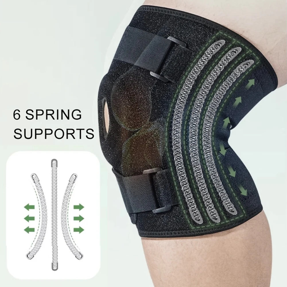 1PCS Plus Size Knee Brace for Men & Women - Open-Back Knee Support with Side Stabilizers & Patella Support for Meniscus Tear, Ar