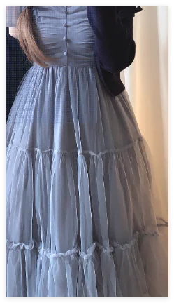 Japanese Style Niche Women Dresses Spring Summer Autumn Girl Sweet Bow Mesh Dress Lolita Cute Fairy Long Suspender Dress