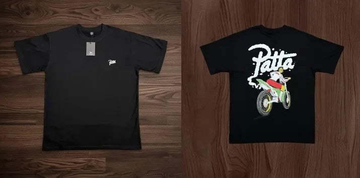New Arrival Patta Tshirt American Street Style with Palm Tree Star Print Man Short Sleeve Tops