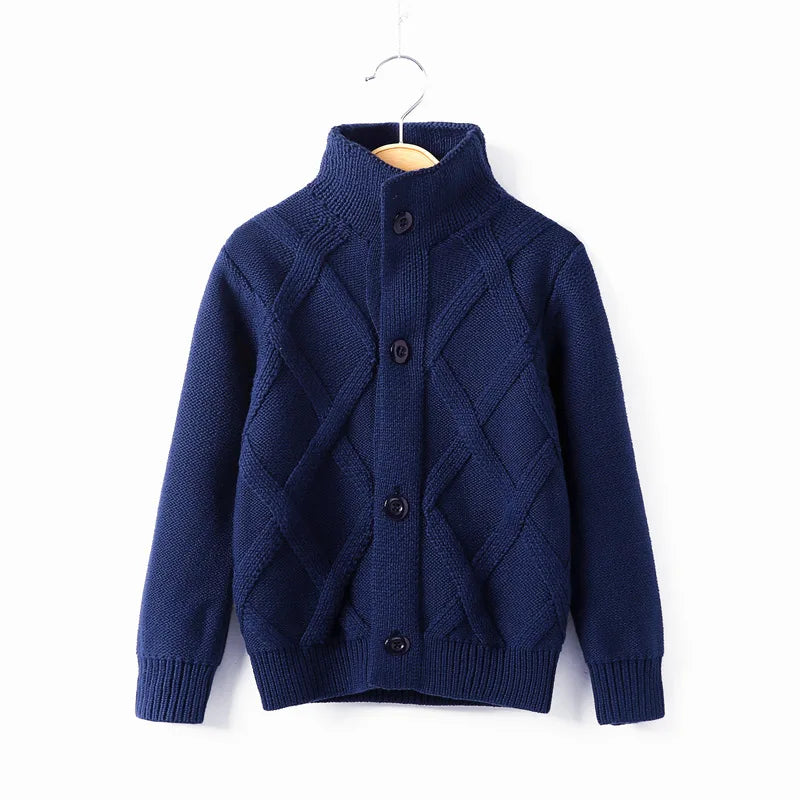 New Baby Boys Sweater Autumn Toddler Boys Knitwear Long-Sleeve Cotton Cardigans Kids Sweater Coat Fashion Children Clothes2-10Y