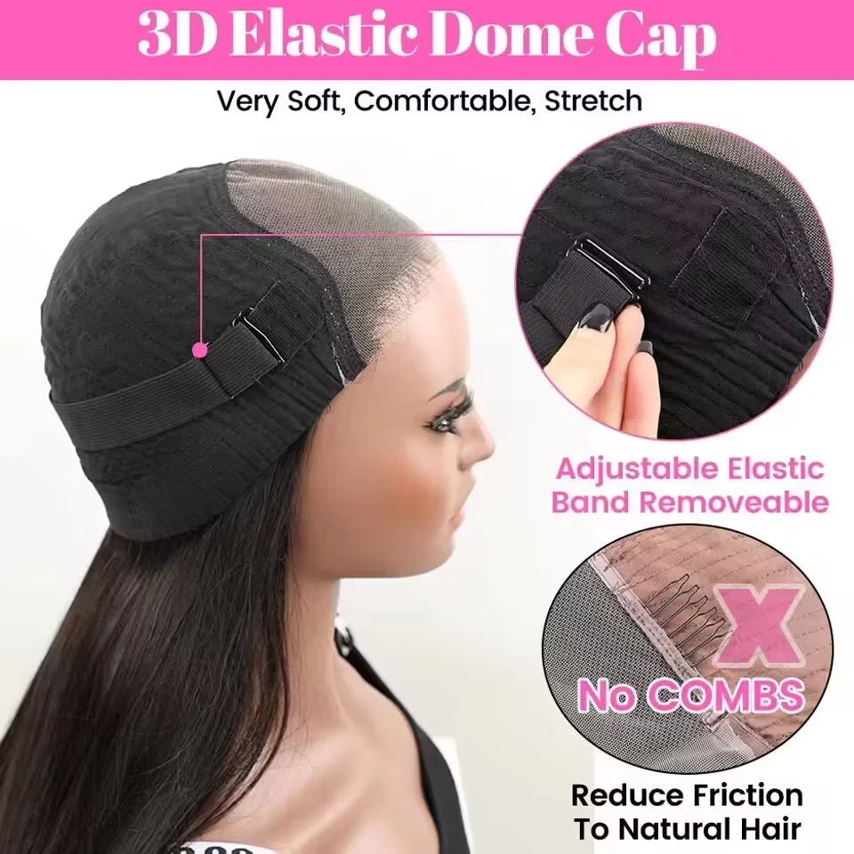 5x7 Glueless Human Hair Wigs Brazilian Water Wave Lace Front Wigs For Women Kinky Curly Wigs Human Hair Ready To Go Wear Plucked