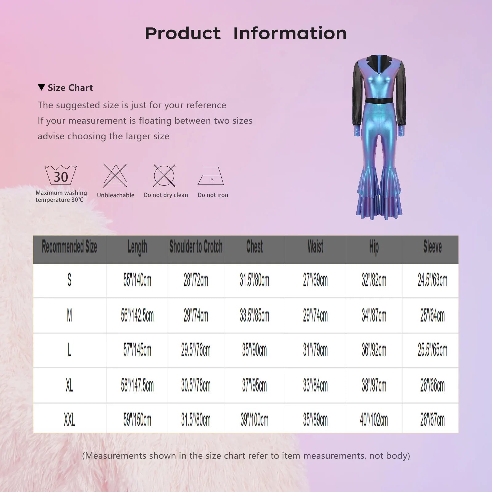 70 80s Disco Classical Vintage Jumpsuit Women Shiny Metallic High Waist Flared Bell-bottomed Rompers Playsuits for Dance Cosplay