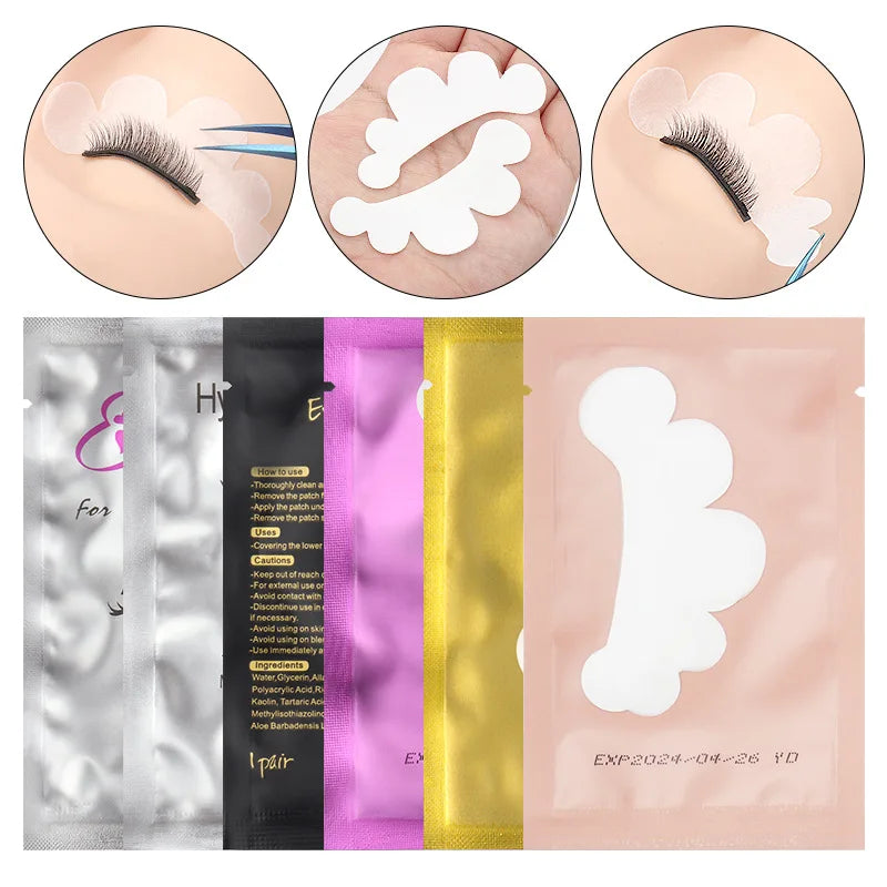50 Pairs Grafting False Lashes Cloud Shape Paper Eye Gel Patches Under Eye Pads Tips Eyelash Extension  Makeup Tools