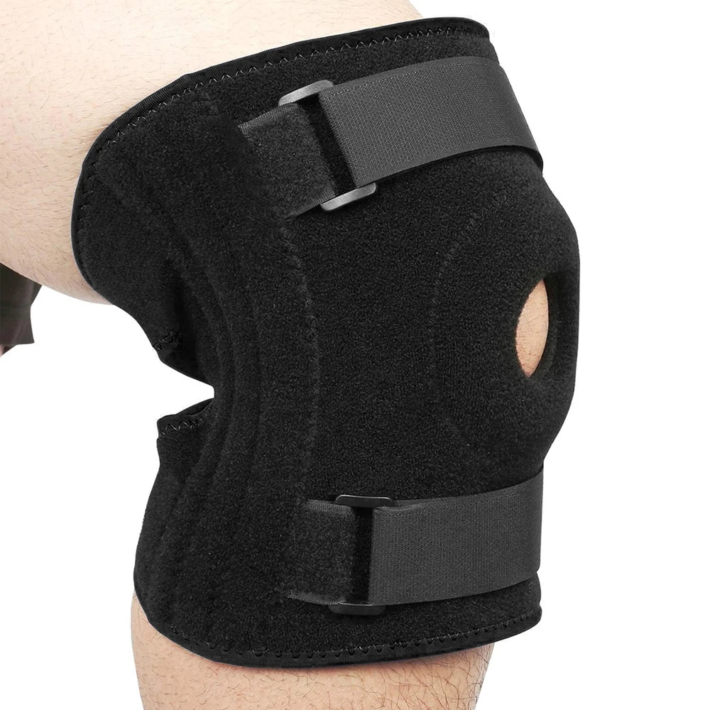 1PCS Plus Size Knee Brace for Men & Women - Open-Back Knee Support with Side Stabilizers & Patella Support for Meniscus Tear, Ar