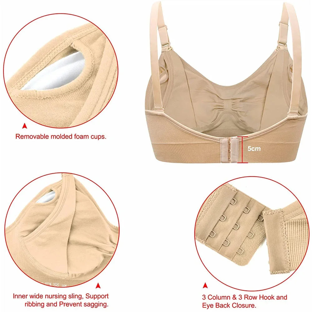 1/3pcs Breastfeeding Bras Maternity Nursing Bra