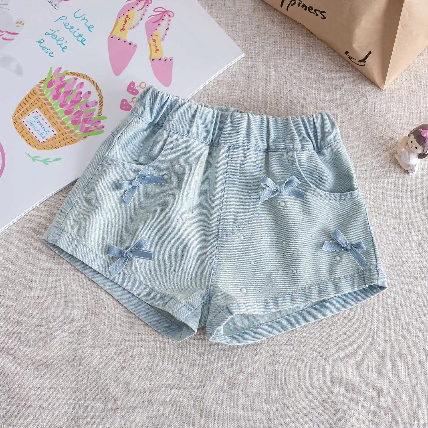 Korean Style Kid Short Denim Shorts for Girls Fashion Girl Short Princess Jeans Children Pants Girls Shorts