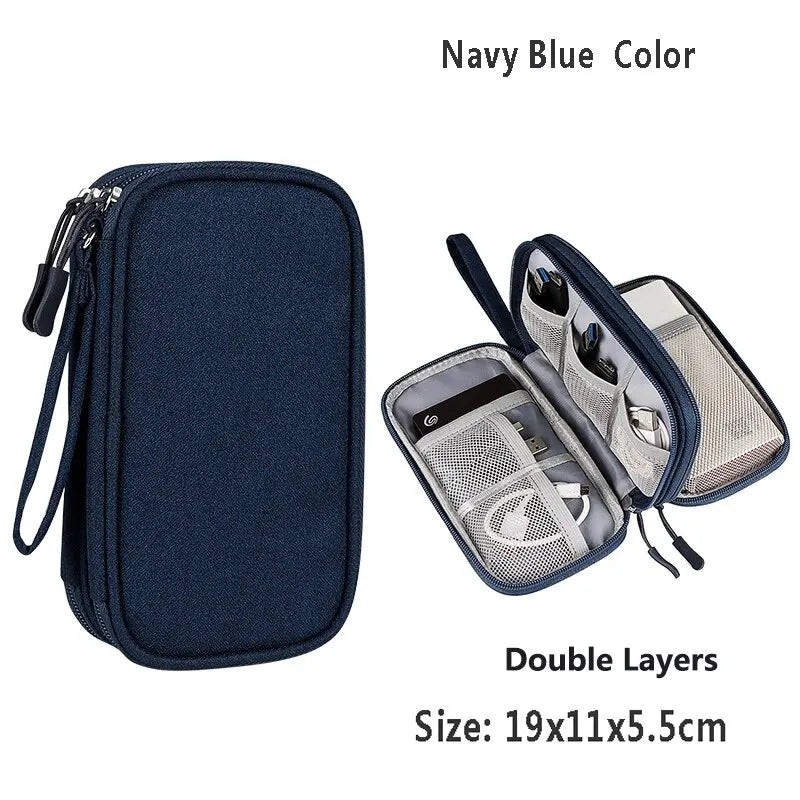 Waterproof Storage Bag Digital Electronic Organizer Portable USB Digital Product Charger Plug Storage Bag Travel Cable Organizer