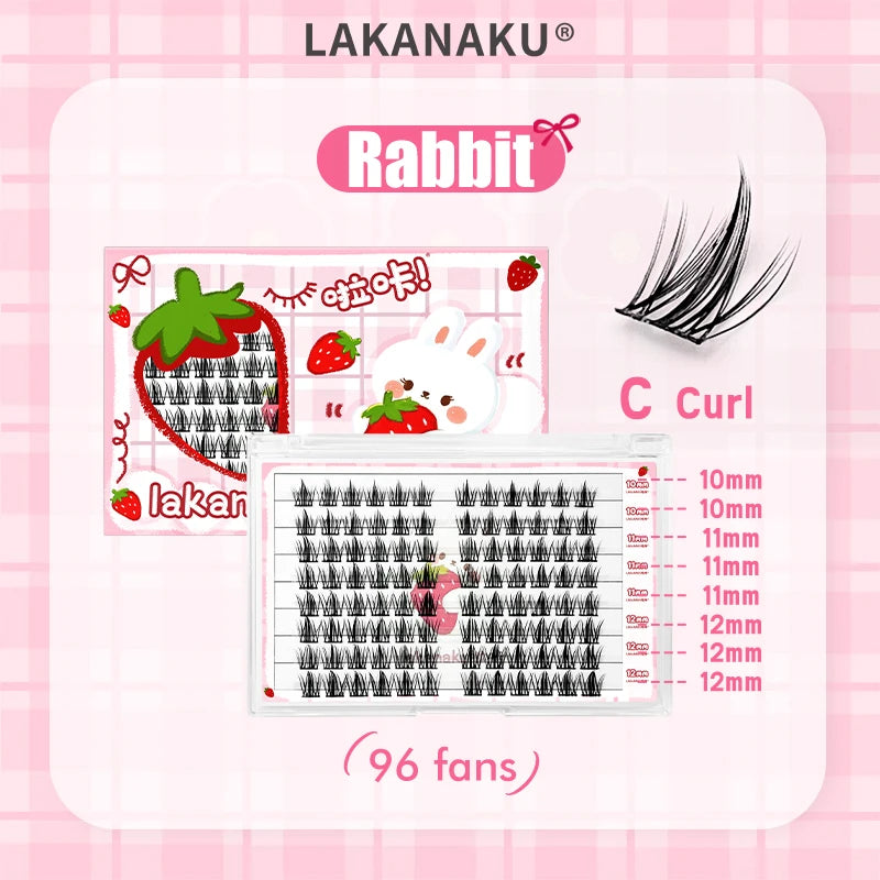 LAKANAKU Manhua Cluster Lashes Comic DIY Lashes Fairy Lashes Natural Set Eyelashes Premade Fan Individual Eyelash Extensions