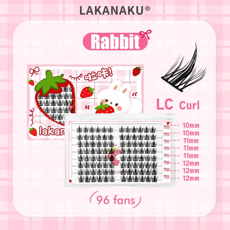 LAKANAKU Manhua Cluster Lashes Comic DIY Lashes Fairy Lashes Natural Set Eyelashes Premade Fan Individual Eyelash Extensions
