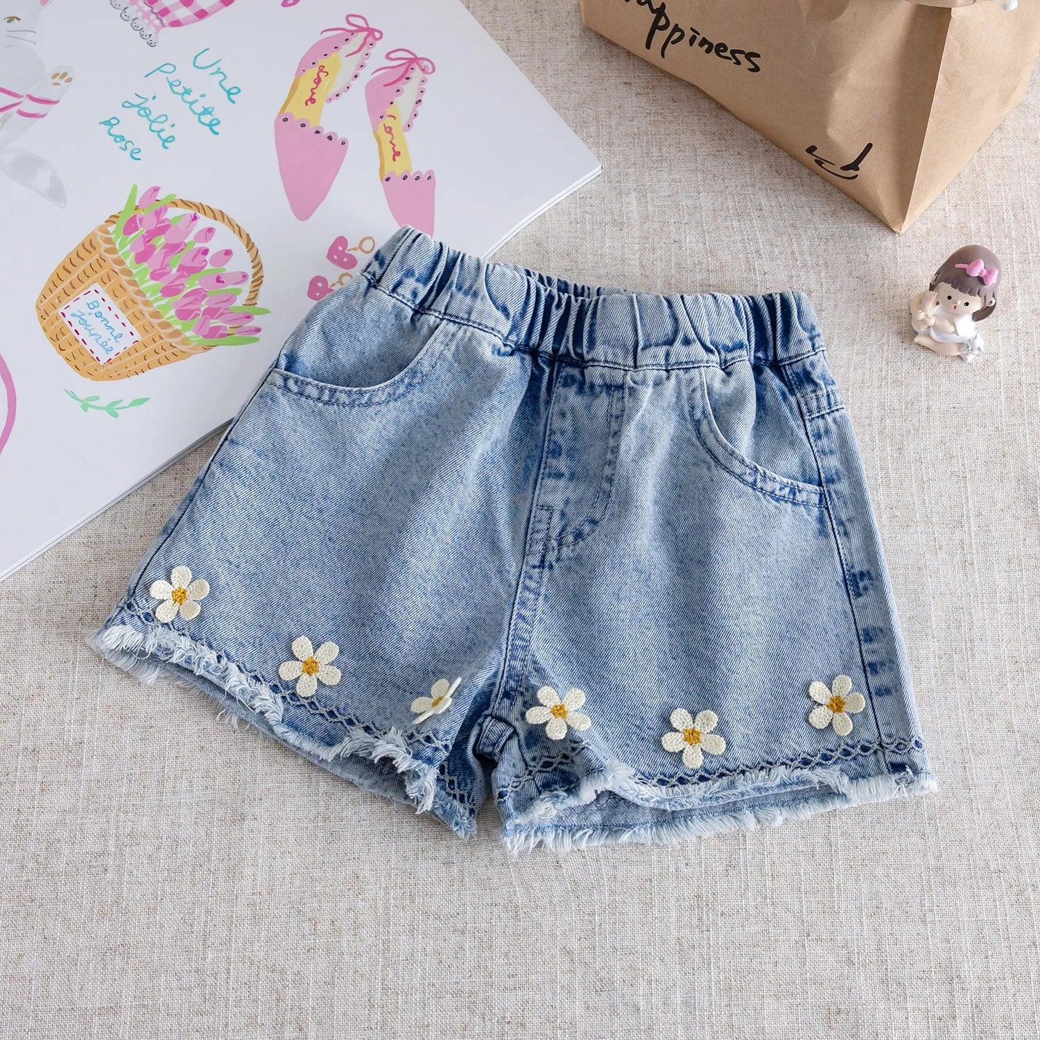 Korean Style Kid Short Denim Shorts for Girls Fashion Girl Short Princess Jeans Children Pants Girls Shorts