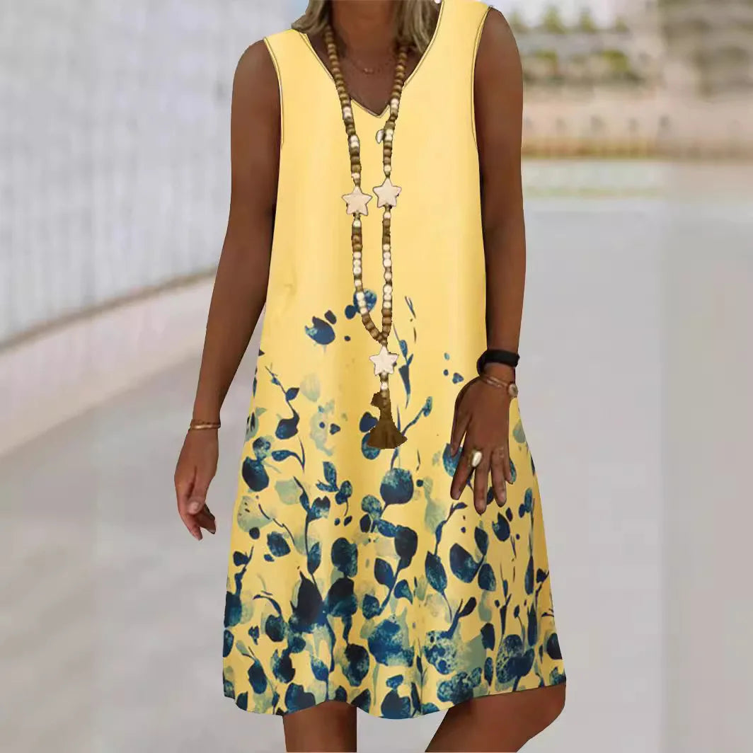 O Neck Vest Dress Women Summer Casual Mini Loose Dresses Summer Fashion Clothes