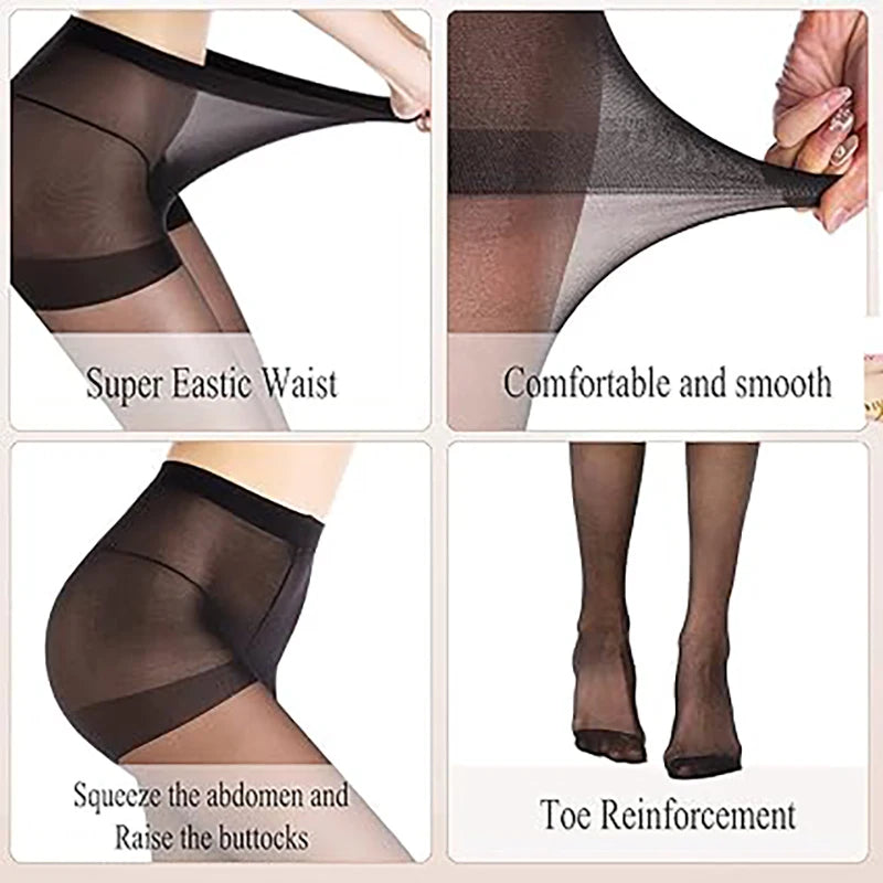 3 Pairs Black 20 Denier Tights – Ultra Sheer & Breathable, Matte Finish for Natural Bare-Leg Look, Perfect for Israeli Spring/Su