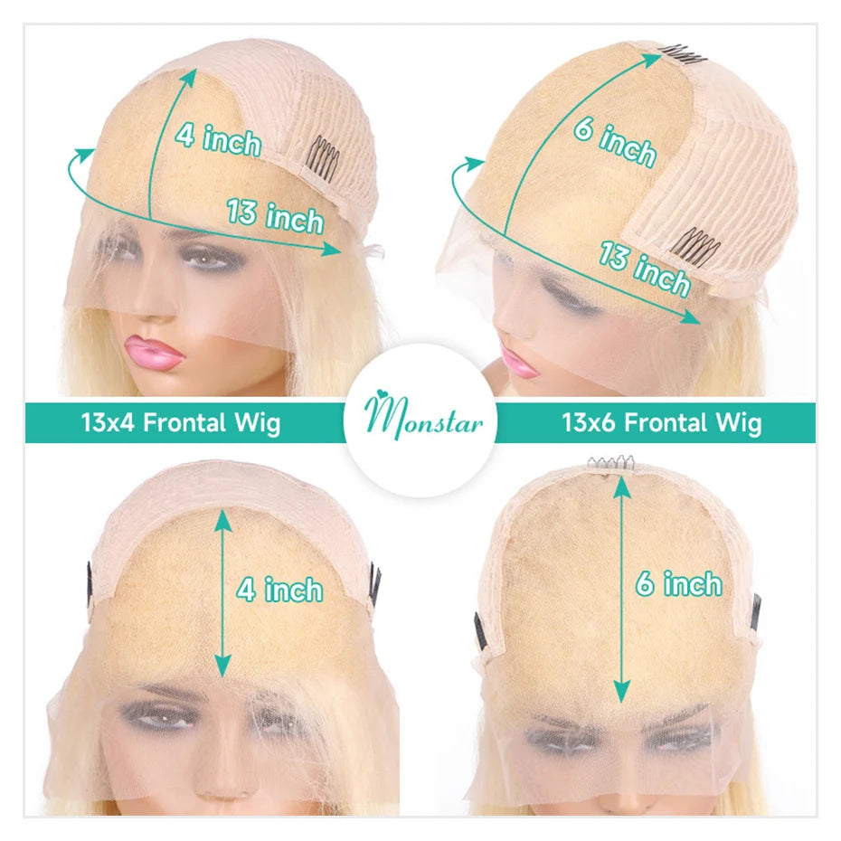 613 Blonde 13x6 Hd Lace Frontal Wig 30 Inches Body Wave Human Hair Wigs Raw Vietnamien 13x4 Lace Front Human Hair Wigs for Women
