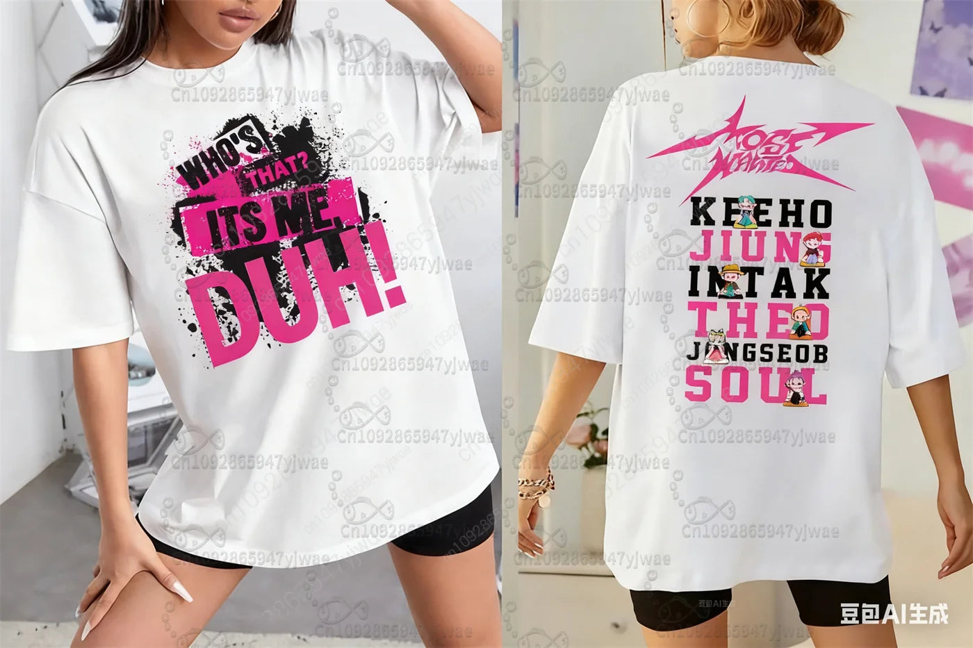 P1Harmony 2025 Tour Shirt Fan Gift Double sided Printed Tee Summer Women's Loose Breathable Cotton Short Sleeve Women's T-shirt