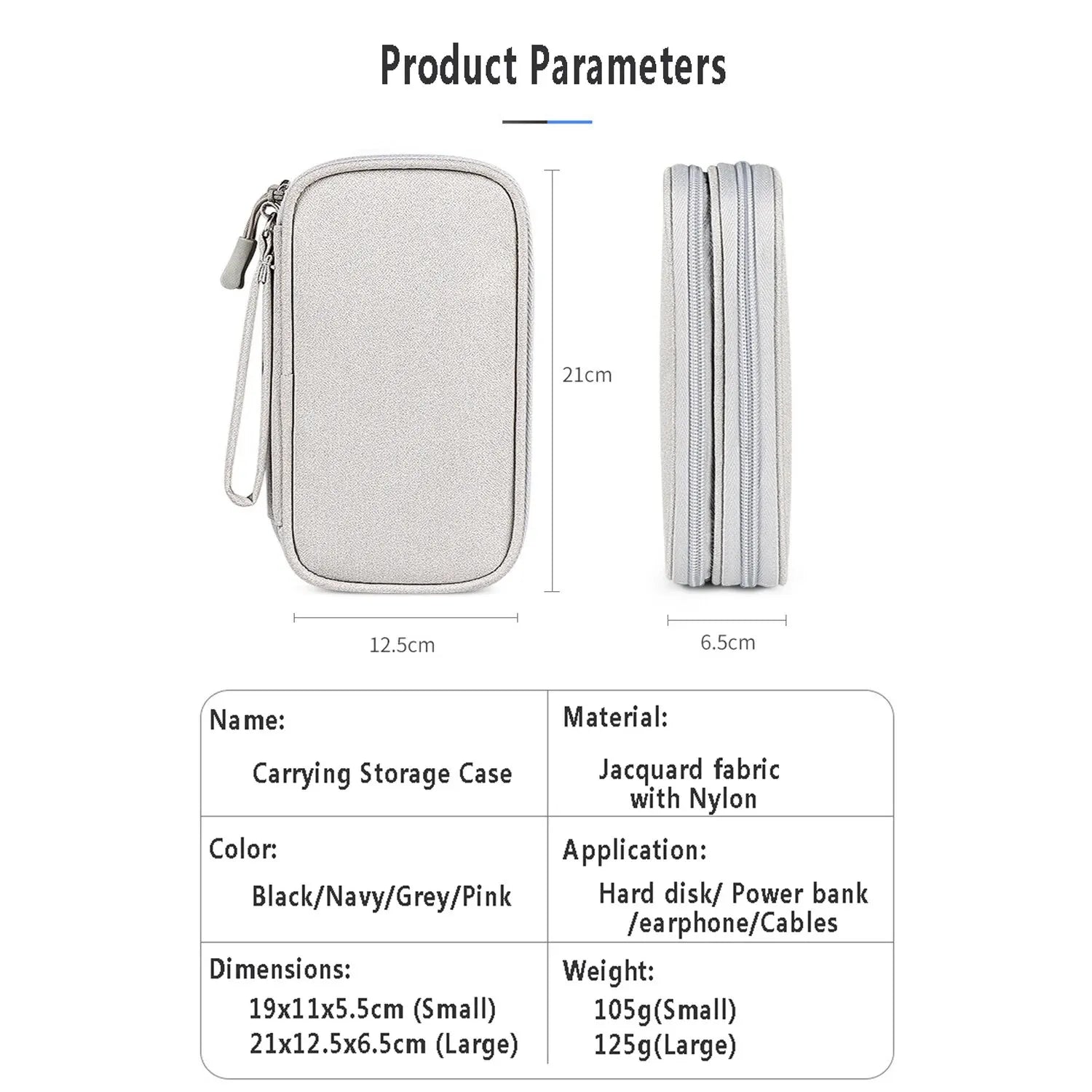 Waterproof Storage Bag Digital Electronic Organizer Portable USB Digital Product Charger Plug Storage Bag Travel Cable Organizer