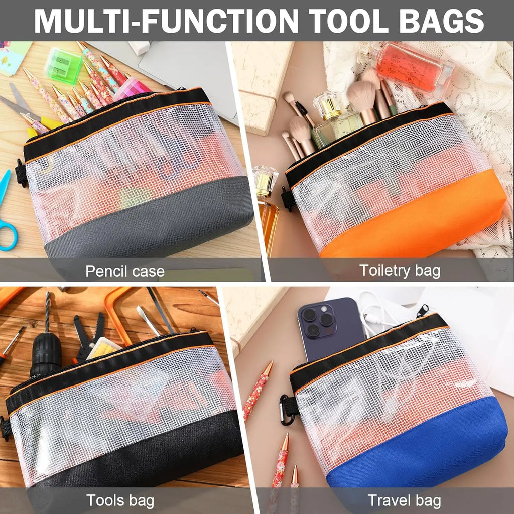 Waterproof Storage Bag Transparent PVC Tool Bag Anti-static Hardware Kit Portable Parts Bag Multifunctional Practical Work Bag