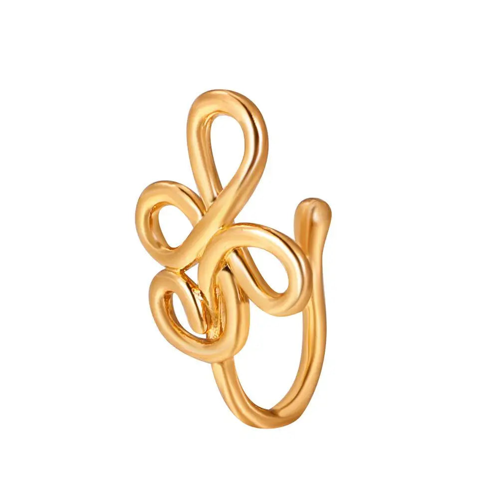 Men Women Nose Ring Clip Fake Septum Piering Rock Hip Hoop Punk Stainless Steel Body Jewelry Non Perforation Nose Clip Ring 2026