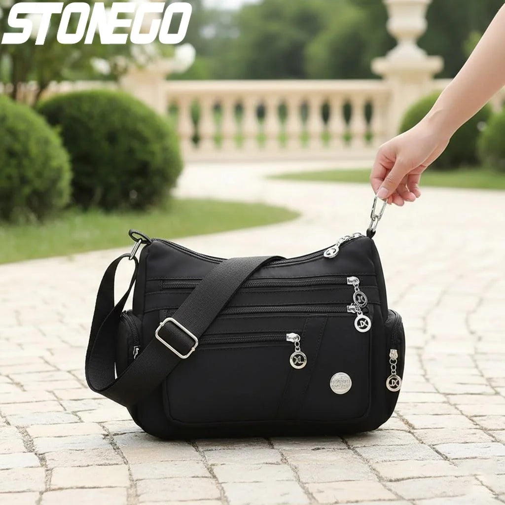 Fashion Women Waterproof Crossbody Bag Casual Single Shoulder Handbag Messenger Bag Oxford Material