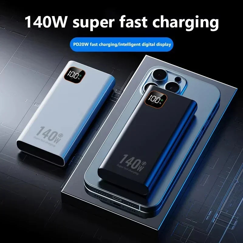 Lenovo 500000mAh High Capacity 140W CCC 2027NEW Power Bank Portable Super Fast Charging Battery Charger for Xiaomi iPhone