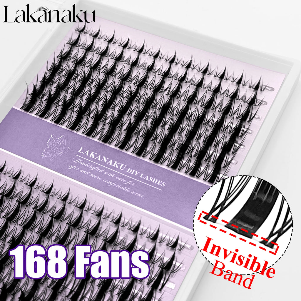 LAKANAKU Manhua Cluster Lashes Comic DIY Lashes Fairy Lashes Natural Set Eyelashes Premade Fan Individual Eyelash Extensions