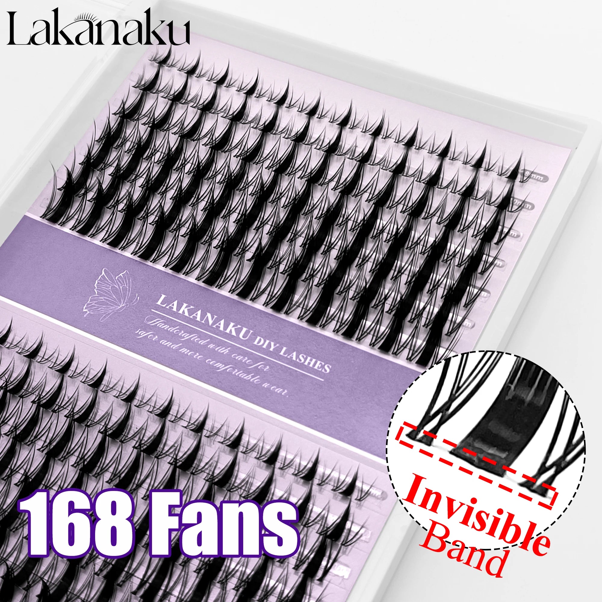 LAKANAKU Manhua Cluster Lashes Comic DIY Lashes Fairy Lashes Natural Set Eyelashes Premade Fan Individual Eyelash Extensions