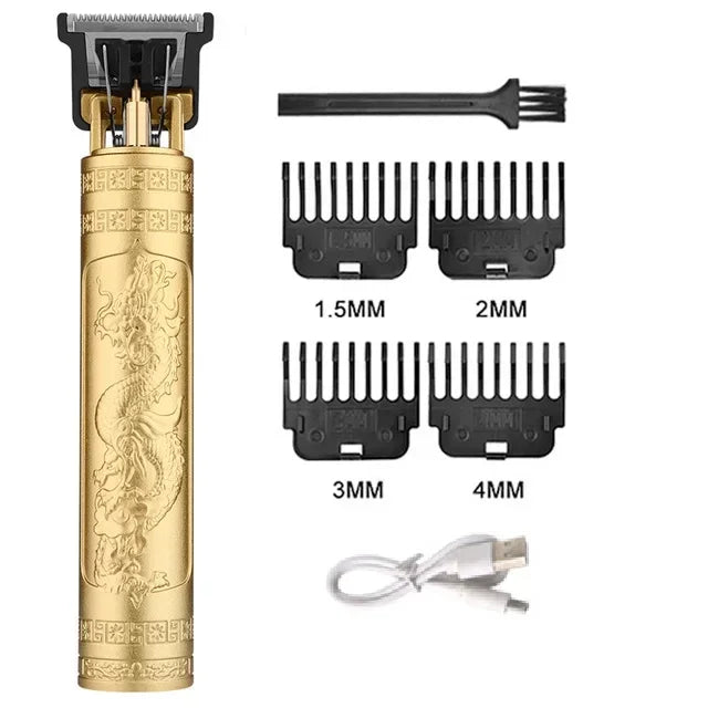 Vintage Hair Clipper T9 Hair Cutting Machine USB Fast Charging Shaver Barber Cordless Hair Trimmer For Men's Barbe